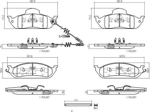 Brembo P50039N - Komplet Pločica, disk-kočnica www.molydon.hr