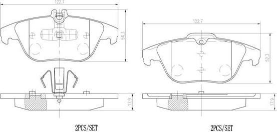 Brembo P50104N - Komplet Pločica, disk-kočnica www.molydon.hr