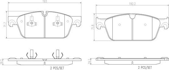 Brembo P50102N - Komplet Pločica, disk-kočnica www.molydon.hr