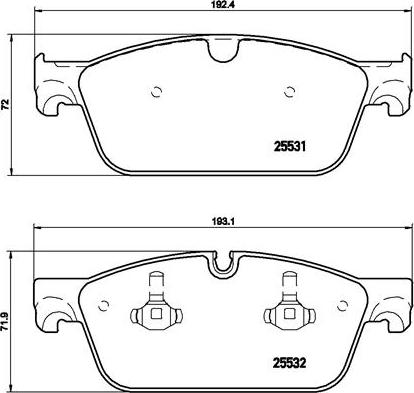 Brembo P 50 102 - Komplet Pločica, disk-kočnica www.molydon.hr