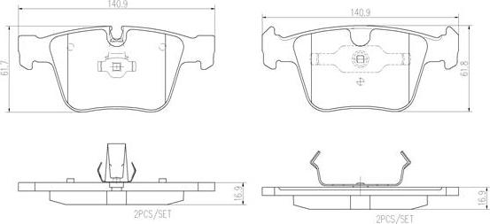 Brembo P50116N - Komplet Pločica, disk-kočnica www.molydon.hr