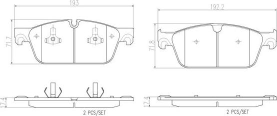 Brembo P50112N - Komplet Pločica, disk-kočnica www.molydon.hr