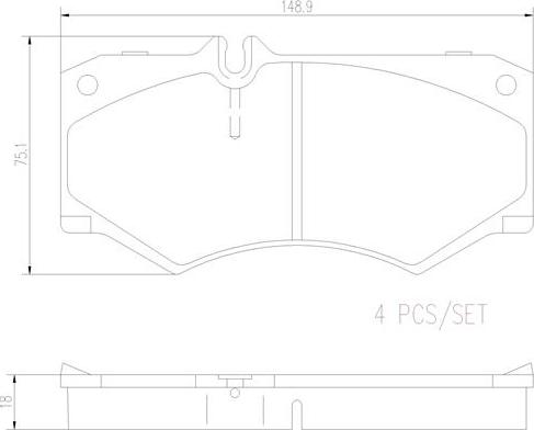 Brembo P50134N - Komplet Pločica, disk-kočnica www.molydon.hr