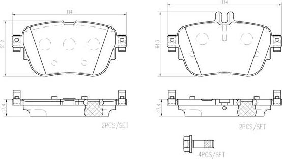 Brembo P50136N - Komplet Pločica, disk-kočnica www.molydon.hr