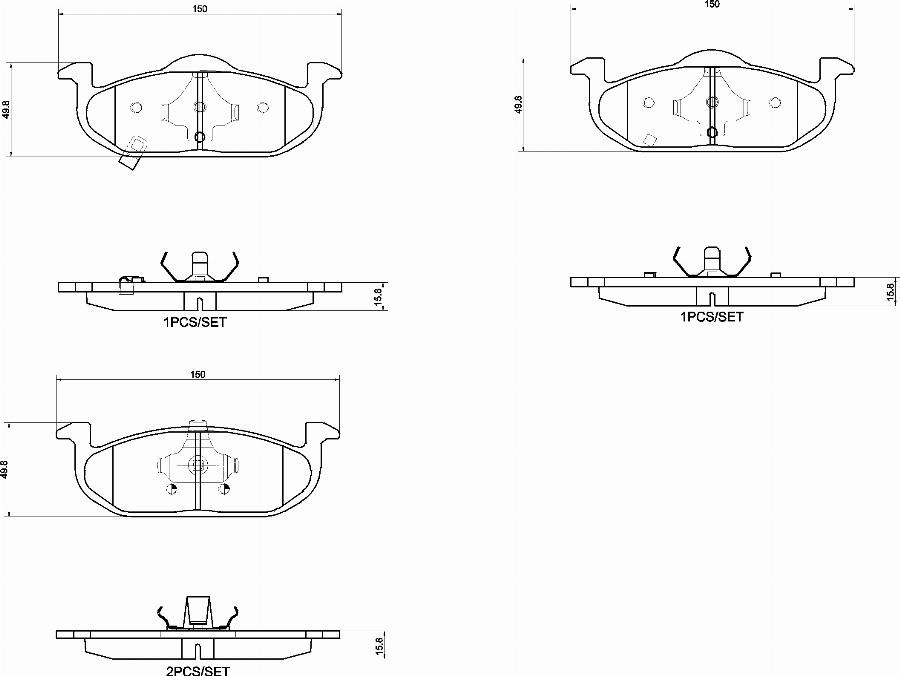 Brembo P51007N - Komplet Pločica, disk-kočnica www.molydon.hr