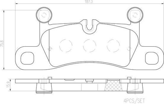 Brembo P65042N - Komplet Pločica, disk-kočnica www.molydon.hr