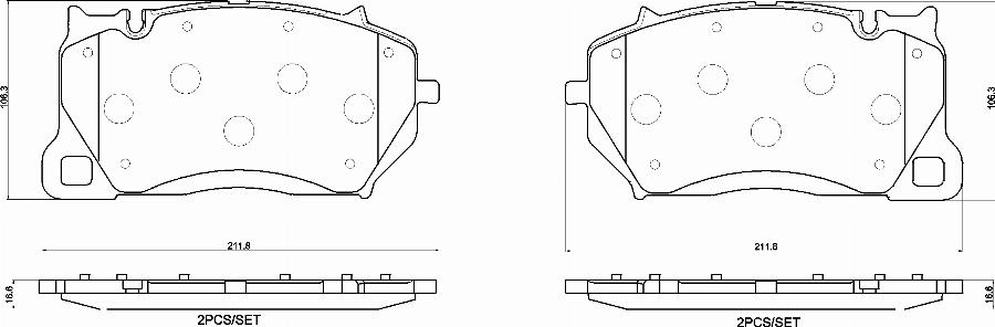 Brembo P 65 057 - Komplet Pločica, disk-kočnica www.molydon.hr