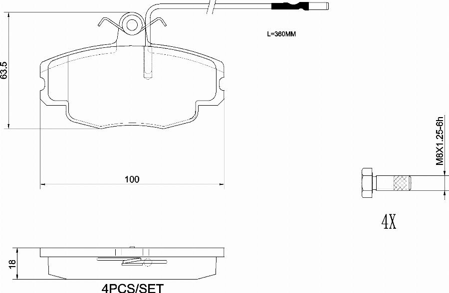 Brembo P61043N - Komplet Pločica, disk-kočnica www.molydon.hr