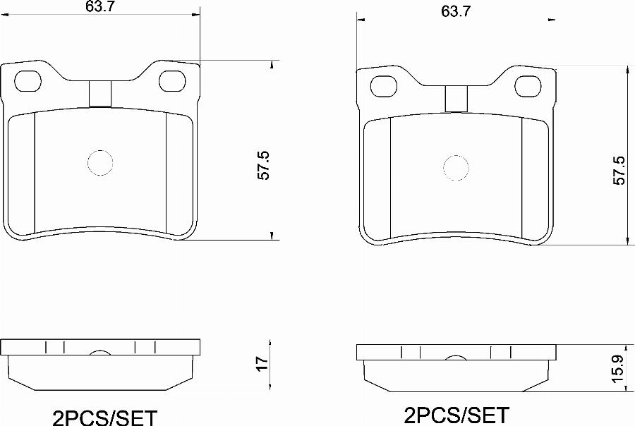 Brembo P61058N - Komplet Pločica, disk-kočnica www.molydon.hr