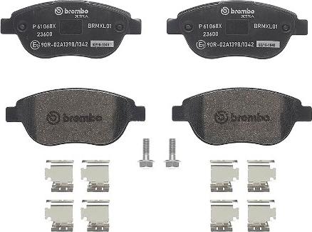 Brembo P 61 068X - Komplet Pločica, disk-kočnica www.molydon.hr