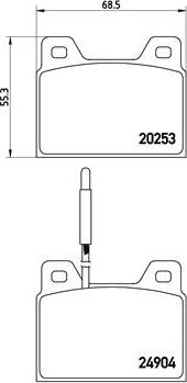 Brembo P 61 005 - Komplet Pločica, disk-kočnica www.molydon.hr