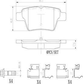 Brembo P61080N - Komplet Pločica, disk-kočnica www.molydon.hr