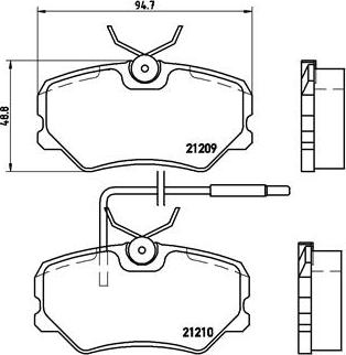 Brembo P 61 035 - Komplet Pločica, disk-kočnica www.molydon.hr