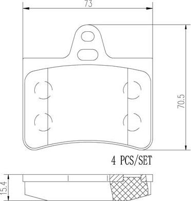 Brembo P61073N - Komplet Pločica, disk-kočnica www.molydon.hr