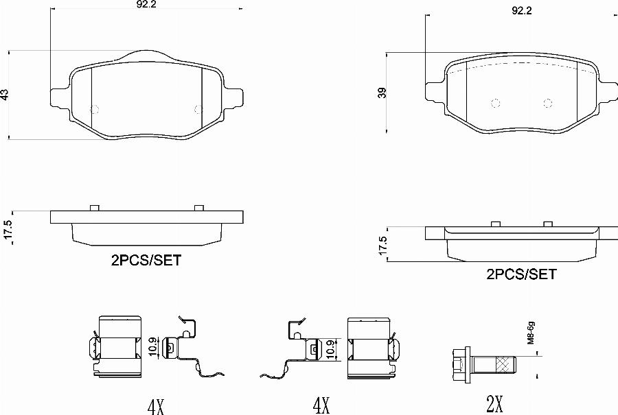 Brembo P61140N - Komplet Pločica, disk-kočnica www.molydon.hr