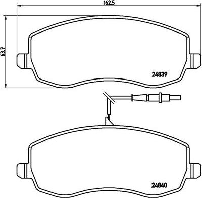 Brembo P 61 104 - Komplet Pločica, disk-kočnica www.molydon.hr