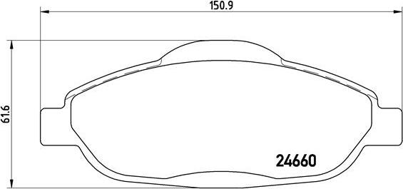 Brembo P 61 101X - Komplet Pločica, disk-kočnica www.molydon.hr