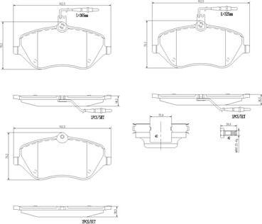 Brembo P61119N - Komplet Pločica, disk-kočnica www.molydon.hr