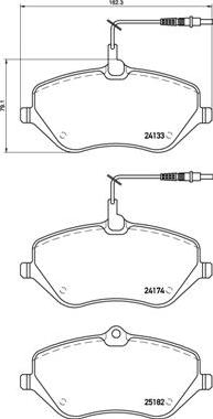 Brembo P 61 119 - Komplet Pločica, disk-kočnica www.molydon.hr