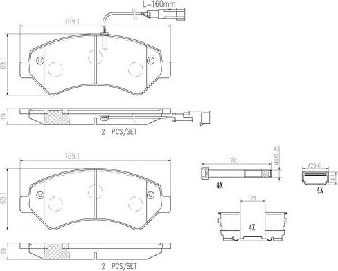 Brembo P61118N - Komplet Pločica, disk-kočnica www.molydon.hr