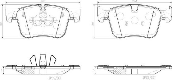 Brembo P61135N - Komplet Pločica, disk-kočnica www.molydon.hr