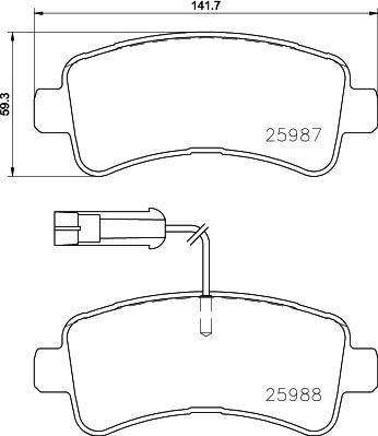 Brembo P 61 130 - Komplet Pločica, disk-kočnica www.molydon.hr