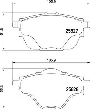 Brembo P 61 124 - Komplet Pločica, disk-kočnica www.molydon.hr