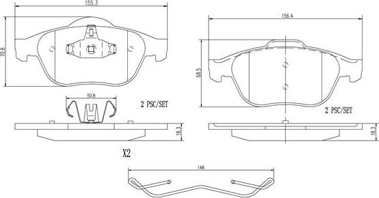 Brembo P68040N - Komplet Pločica, disk-kočnica www.molydon.hr