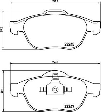 Brembo P 68 040 - Komplet Pločica, disk-kočnica www.molydon.hr