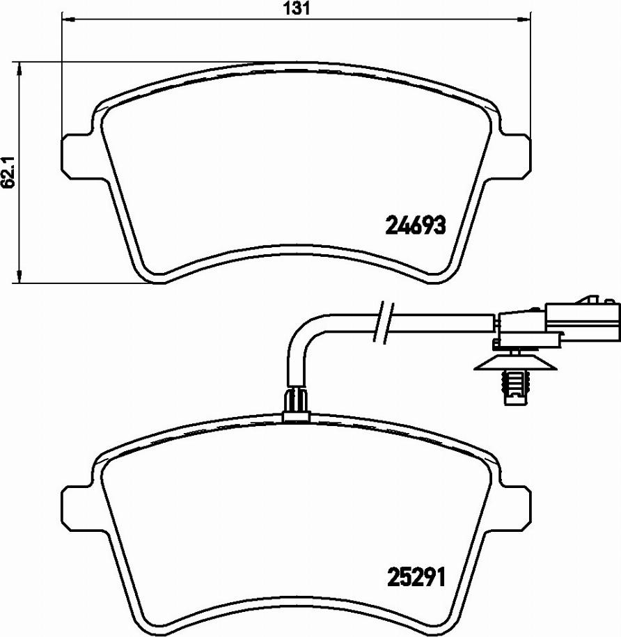 Brembo P 68 058E - Komplet Pločica, disk-kočnica www.molydon.hr