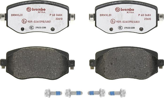 Brembo P 68 068X - Komplet Pločica, disk-kočnica www.molydon.hr