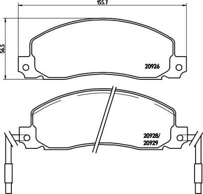 Brembo P 68 006 - Komplet Pločica, disk-kočnica www.molydon.hr