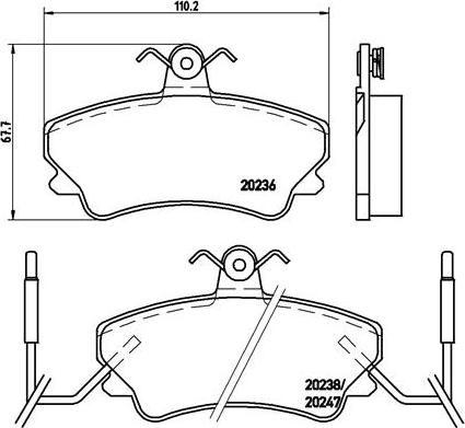 Brembo P 68 019 - Komplet Pločica, disk-kočnica www.molydon.hr