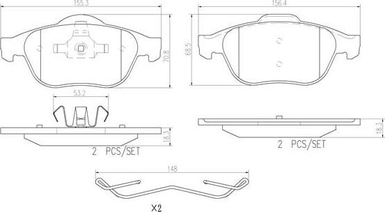 Brembo P68030N - Komplet Pločica, disk-kočnica www.molydon.hr