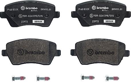 Brembo P 68 033X - Komplet Pločica, disk-kočnica www.molydon.hr