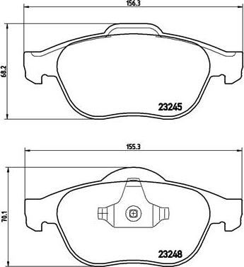 Brembo P 68 032 - Komplet Pločica, disk-kočnica www.molydon.hr