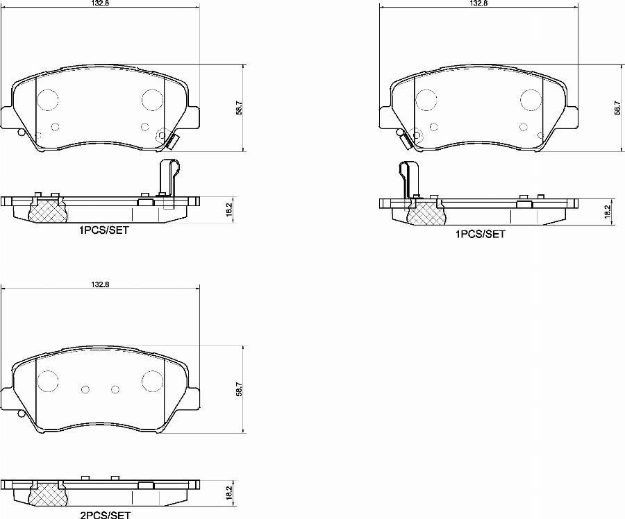 Brembo P 68 078 - Komplet Pločica, disk-kočnica www.molydon.hr