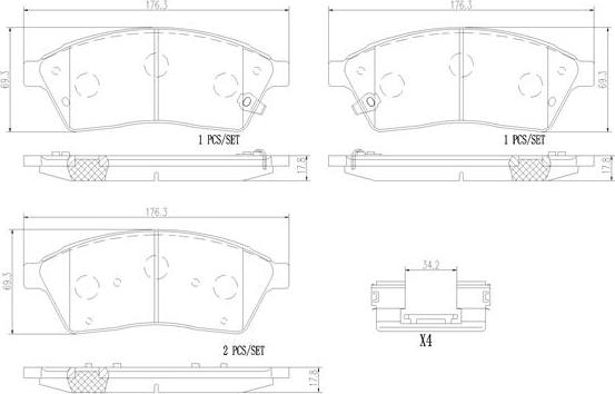 Brembo P09009N - Komplet Pločica, disk-kočnica www.molydon.hr