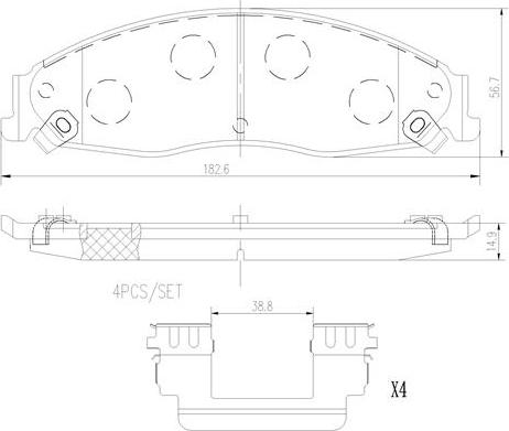 Brembo P09006N - Komplet Pločica, disk-kočnica www.molydon.hr