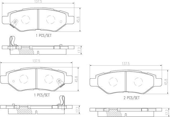 Brembo P09014N - Komplet Pločica, disk-kočnica www.molydon.hr