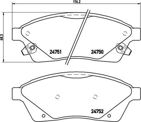 Brembo P 09 010 - Komplet Pločica, disk-kočnica www.molydon.hr