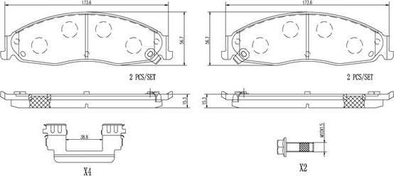 Brembo P09011N - Komplet Pločica, disk-kočnica www.molydon.hr