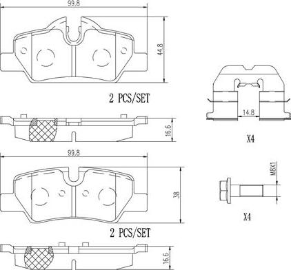 Brembo P06090N - Komplet Pločica, disk-kočnica www.molydon.hr