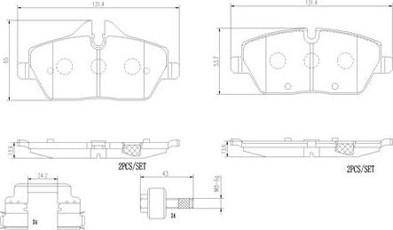 Brembo P06091N - Komplet Pločica, disk-kočnica www.molydon.hr