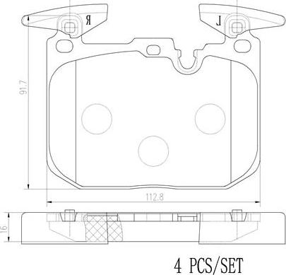 Brembo P06098N - Komplet Pločica, disk-kočnica www.molydon.hr