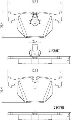 Brembo P06044N - Komplet Pločica, disk-kočnica www.molydon.hr