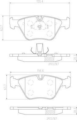 Brembo P06043N - Komplet Pločica, disk-kočnica www.molydon.hr