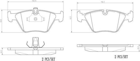 Brembo P06042N - Komplet Pločica, disk-kočnica www.molydon.hr