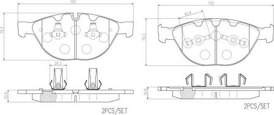 Brembo P06047N - Komplet Pločica, disk-kočnica www.molydon.hr