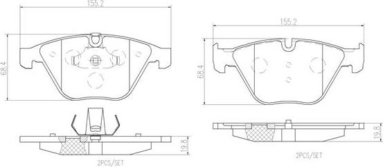 Brembo P06054N - Komplet Pločica, disk-kočnica www.molydon.hr